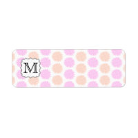 Söt Blommönster med Anpassningsbar Monogram Brev.