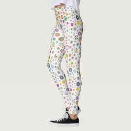 Söt blommor - färgämnen leggings