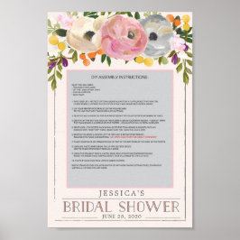 Söt Blomster Foto Rekvisita Affisch Ram