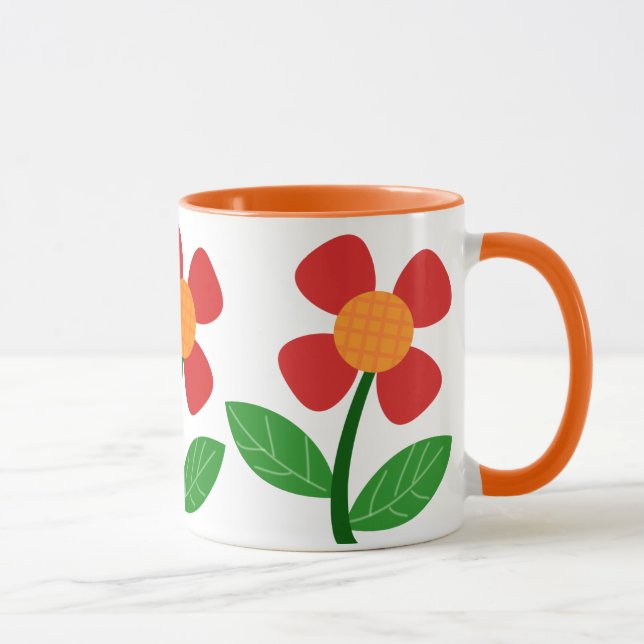 Söt blomster kaffemug mugg (Höger)
