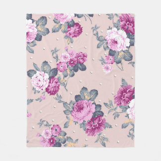 Söt blomsterdesign, textilillustration, patter fleecefilt