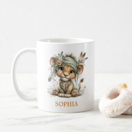 Söt blomstergosshjon Wild One 1-års födelsedag Kaffemugg