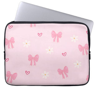 “Söt blomstergul hjärtformad datorväska 🎀🌸” Laptop Fodral