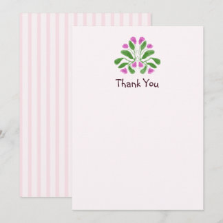 Söt blomsterkonst Nouveau rosa baby shower Tack Kort