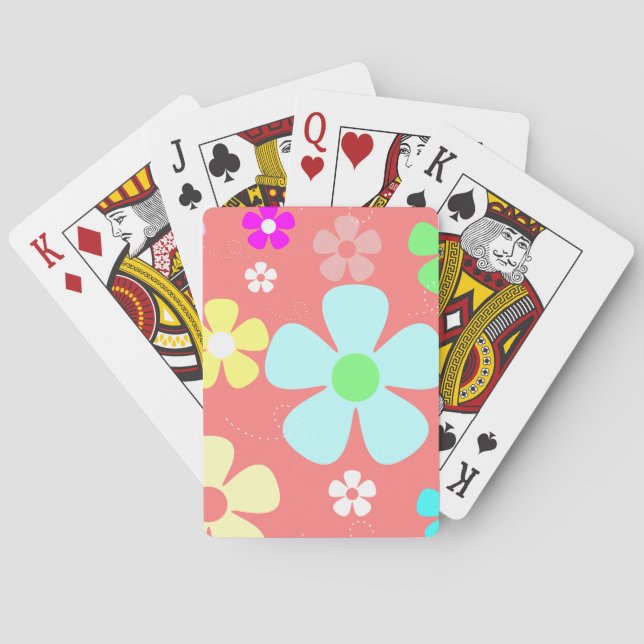 Söt Blomsterkort Casinokort (Baksidan)