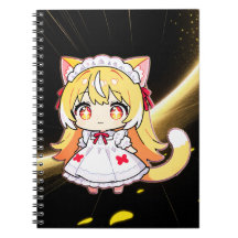 Söt blond Chibi Catgirl - Midiklänning