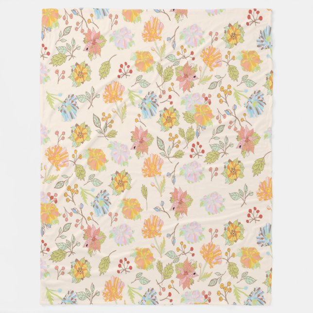 Söt Bloomies Blanket Fleecefilt (Framsidan)