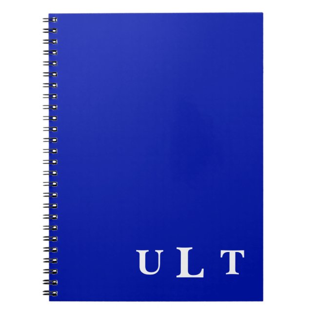 Söt Blue Anpassningsbar Best Monochrome Anteckningsbok Med Spiral (Framsidan)