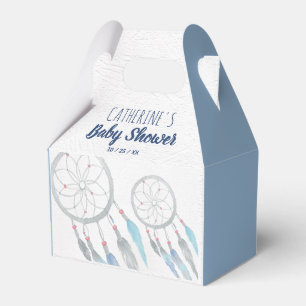 Söt Blue Boho Dreamcatcher Baby Shower Presentaskar