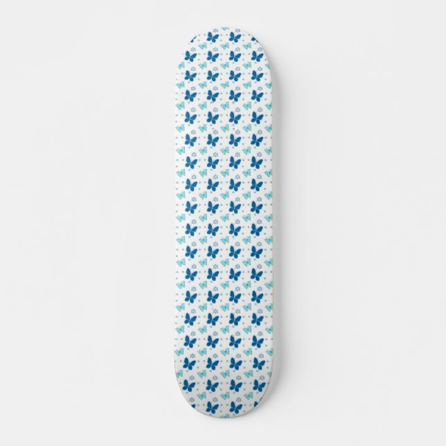 Söt Blue Butterflies Old School Skateboard Bräda 21,6 Cm (Framsida)