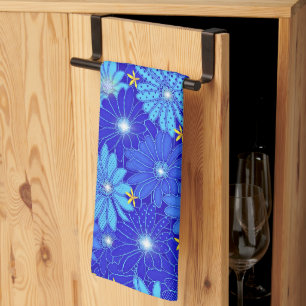 Söt Blue Daisy Mönster Kökshandduk