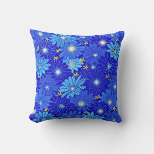 Söt Blue Daisy Mönster Kudde
