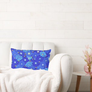 Söt Blue Daisy Mönster Lumbarkudde