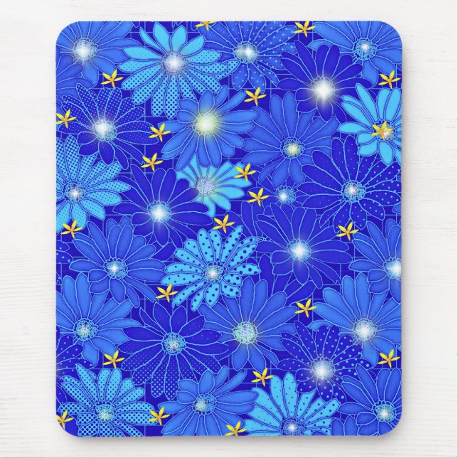 Söt Blue Daisy Mönster Musmatta (Framsidan)