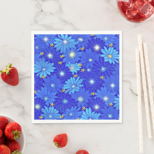 Söt Blue Daisy Mönster Pappersservett