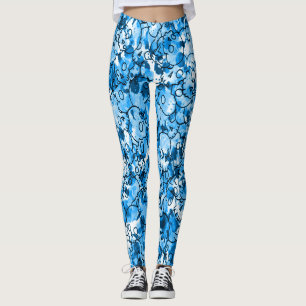 Söt Blue Döskallars Leggings