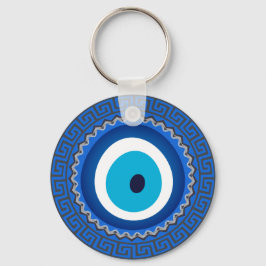 Söt Blue Grekiska Mandala Nazar Evil Öga Amulet Nyckelring