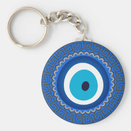 Söt Blue Grekiska Mandala Nazar Evil Öga Amulet Nyckelring