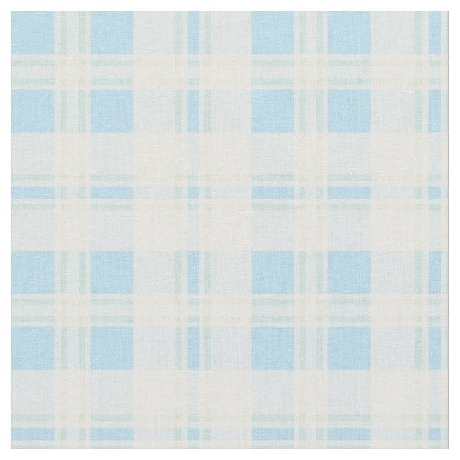 Söt Blue, Grönt, White Play Rosy Posy Fabric Tyg (Närbild)