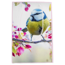 Söt Blue & Gult Bird på ett foto från Gren