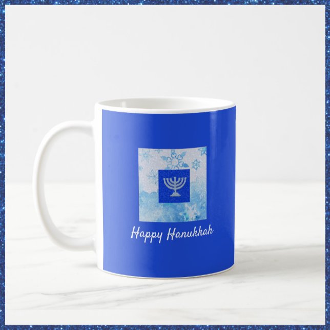Söt Blue Hanukkah Kaffemugg (Skapare uppladdad)
