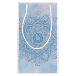 Söt Blue Helig Lotus Flower Blommar Mandala
