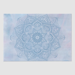 Söt Blue Helig Lotus Flower Blommar Mandala