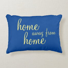 Söt Blue "home away from home" accentkudde Prydnadskudde