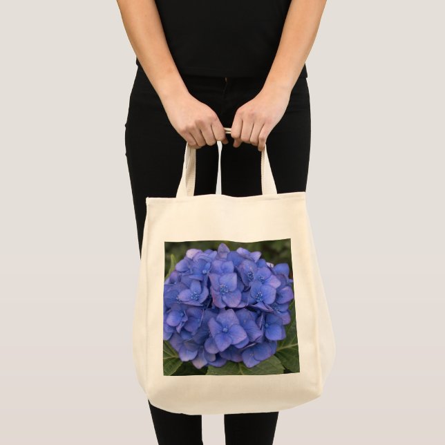 Söt Blue Hydrandea Tote bags Tygkasse (Framsida (produkt))