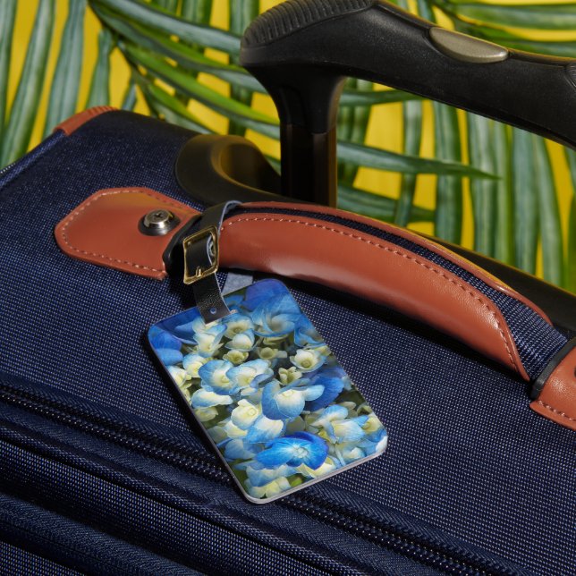 Söt Blue Hydrangea Blommigt Bagagebricka (Framsida Insitu 1)