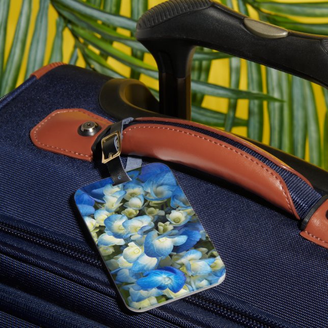 Söt Blue Hydrangea Blommigt Bagagebricka (Framsida Insitu 1)