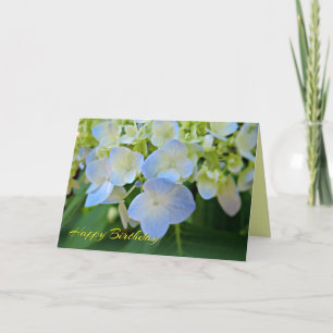 Söt Blue Hydrangea Grattis på födelsedagen Card Kort
