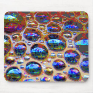Söt Blue Iridescent Coffee Bubbles Musmatta