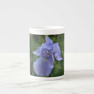 Söt Blue Iris Bone China Mugg Benporslin Mugg