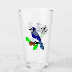 Söt Blue Jay Bird Glaskopp
