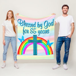 SÖT BLUE KOR 85 BIRTHDAY BLANKET FLEECEFILT