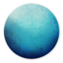 Söt Blue Mandala Abstrakt Knopp