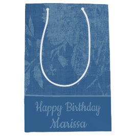 Söt Blue på Blue Blommigt Background