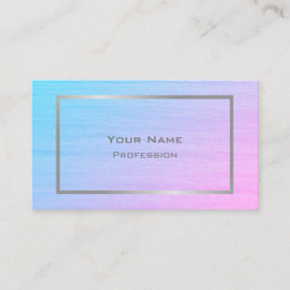 Söt Blue Rosa Gradient Texturerad Silver Ram Visitkort