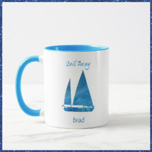 Söt Blue Sail Away Mugg