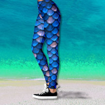 Söt Blue Sjöjungfru Fish Scales