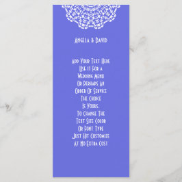 Söt Blue White Lacy Mönster Peronalized Program