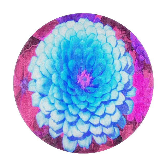 Söt Blue Zinnia i Lila Summer Garden (Framsidan)