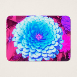 Söt Blue Zinnia i Lila Summer Garden Visitkort