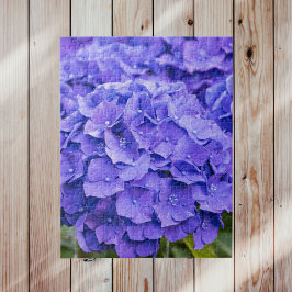 Söt Bluish Lila Summer Hydrangeas Pussel