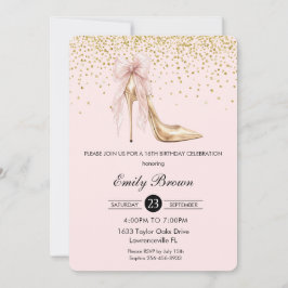 Söt Blush Band Böjd Mode Klack Söt 16 Inbjudningar