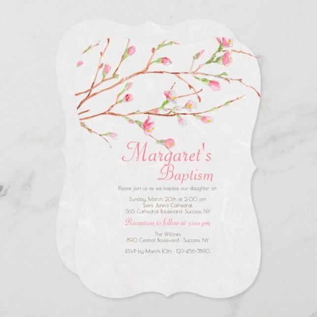 Söt Bluting-inbjudan Inbjudningar (Fram/baksida)