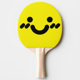 Söt Blyg Ansikte Gul Pingisracket