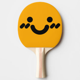 Söt blyg ansikte orange pingisracket
