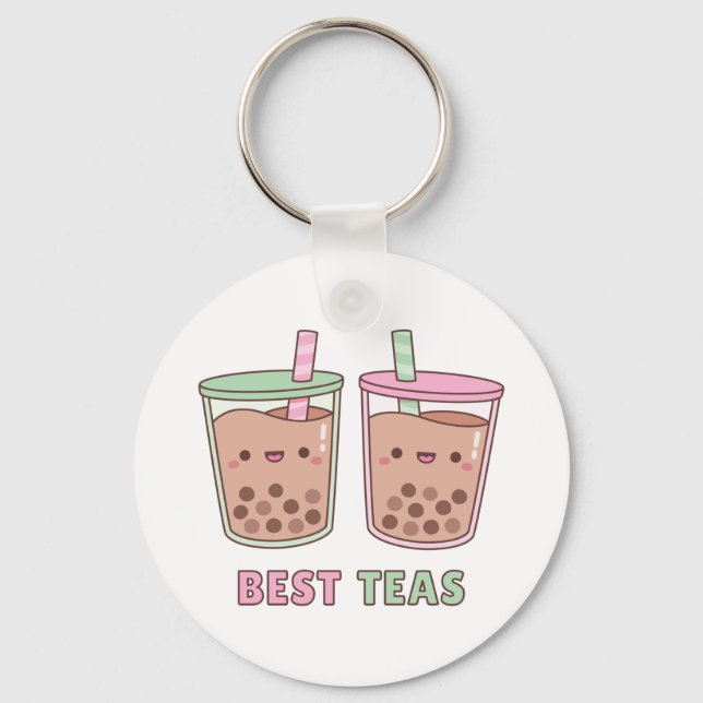 Söt Boba-Te, Bästa Teas Puns, Nyckelring för bästa (Framsida)